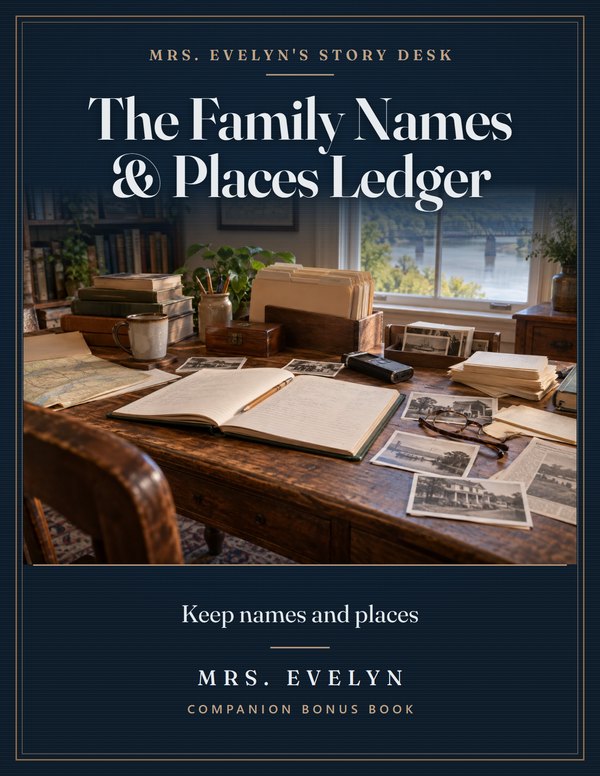 The Family Names & Places Ledger bonus book cover